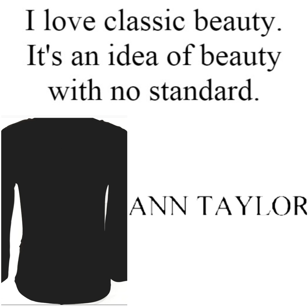 Ann Taylor Side Ruching Black Classic Top